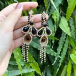 Black Long Earrings